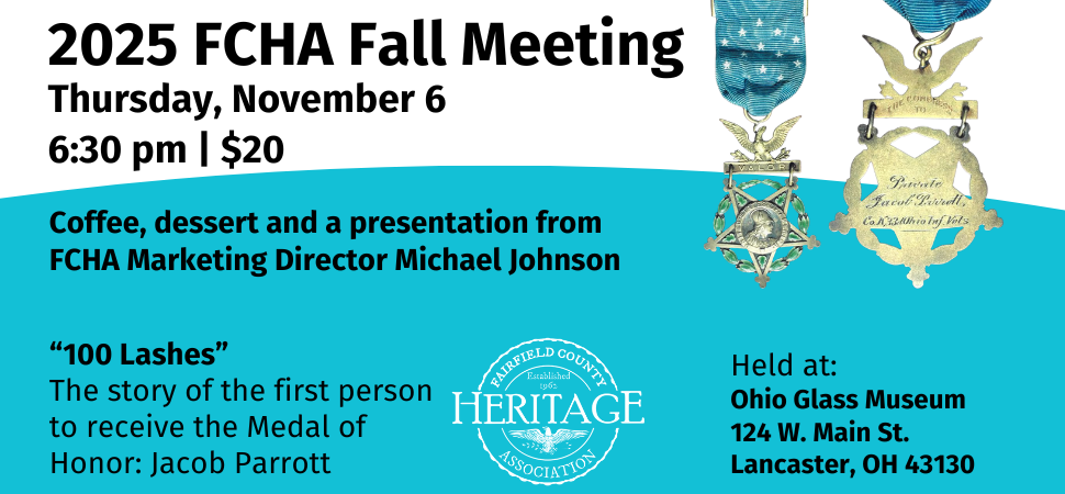 2025 FCHA Fall Meeting: Desserts, Coffee & History Thursday, November 6