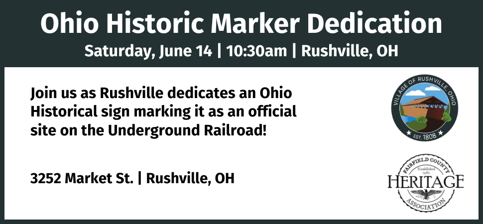 Dedication of Ohio Historical Sign in Rushville Saturday, June 14 | 10:30am